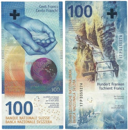 Prop Money Swiss Franc 100 Note - Australian Prop Money For Film & TV